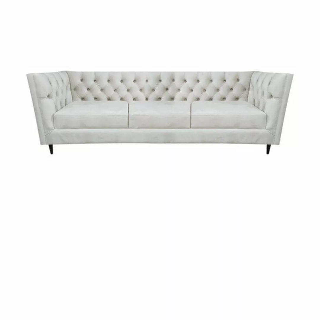 JVmoebel Chesterfield-Sofa Sofa Dreisitze Couch Design Leder Sessel Polster günstig online kaufen