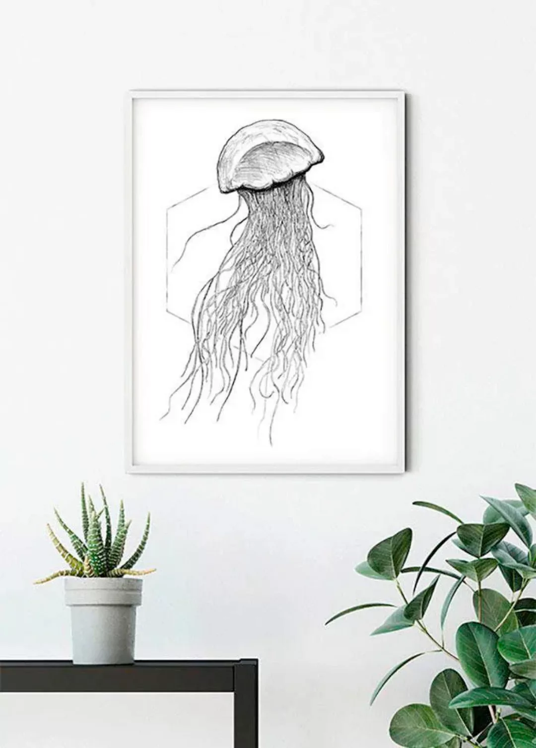 Komar Poster "Jellyfish White", Tiere, (1 St.), Kinderzimmer, Schlafzimmer, günstig online kaufen