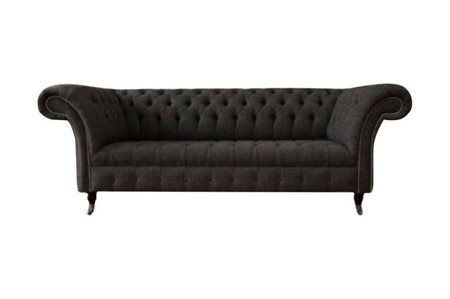 JVmoebel Sofa Grauer Viersitzer Chesterfield Couch Sofa Polster Sofas 4 Sit günstig online kaufen