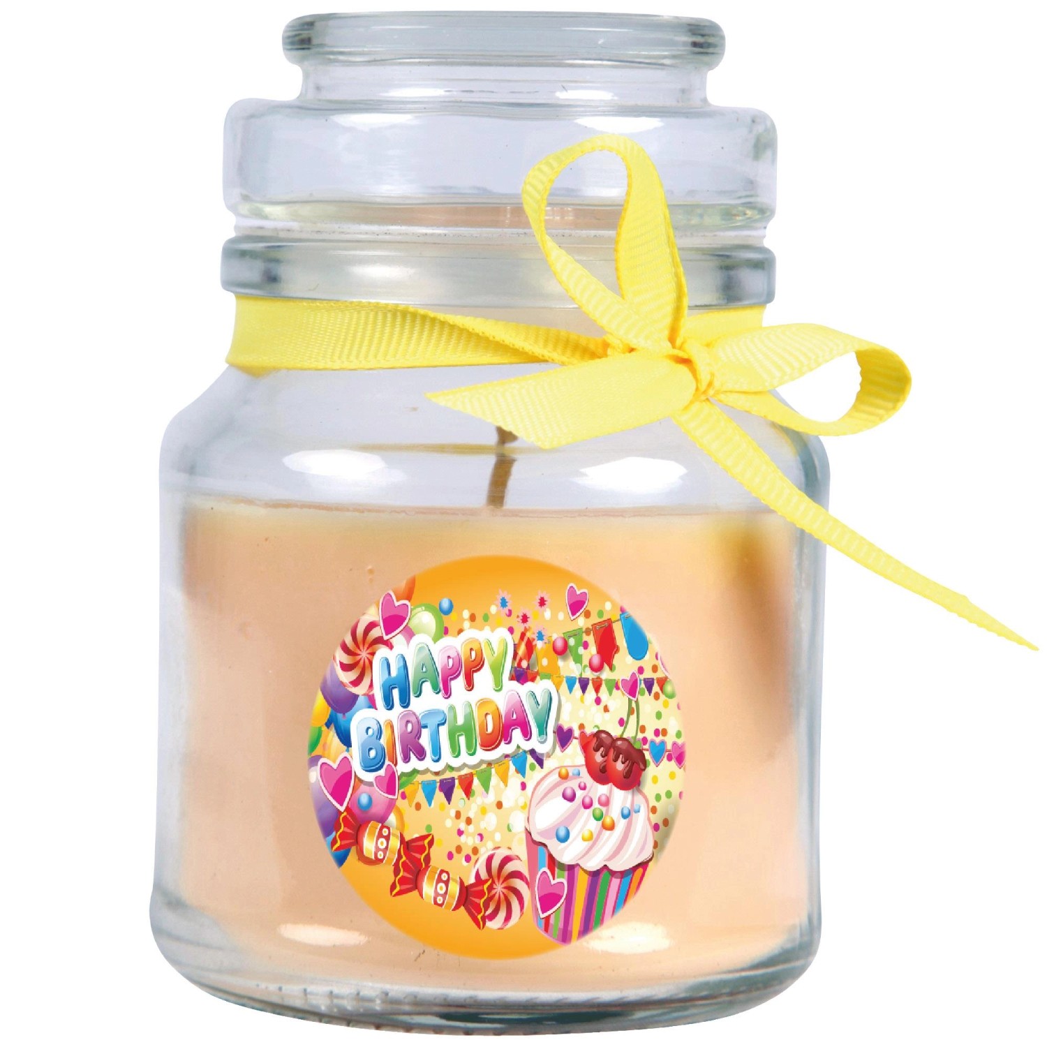 HS Candle Duftkerze & Glas Happy Birthday Vanille Cupcake günstig online kaufen