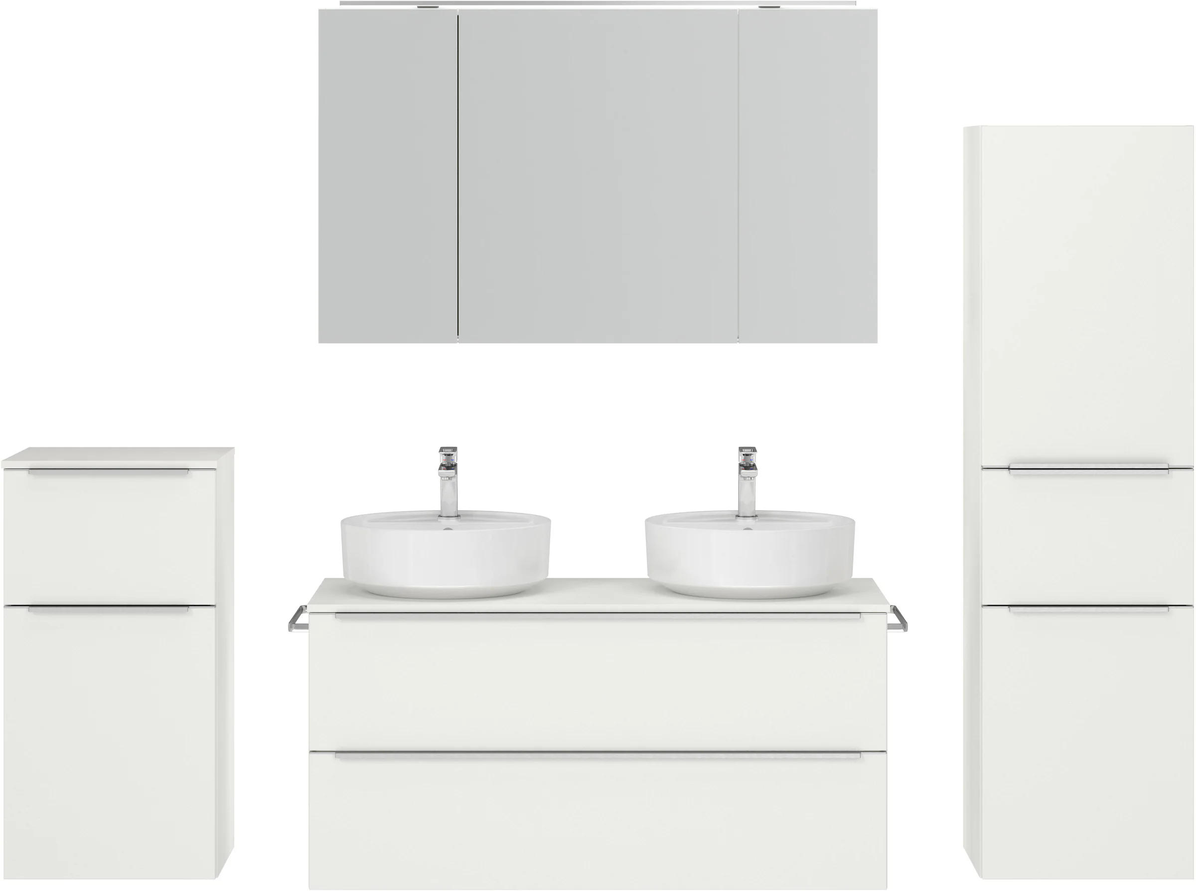 nobilia® Badmöbel-Set »Alvene«, (4 St., vormontiert, mit Soft-Close), inkl. günstig online kaufen