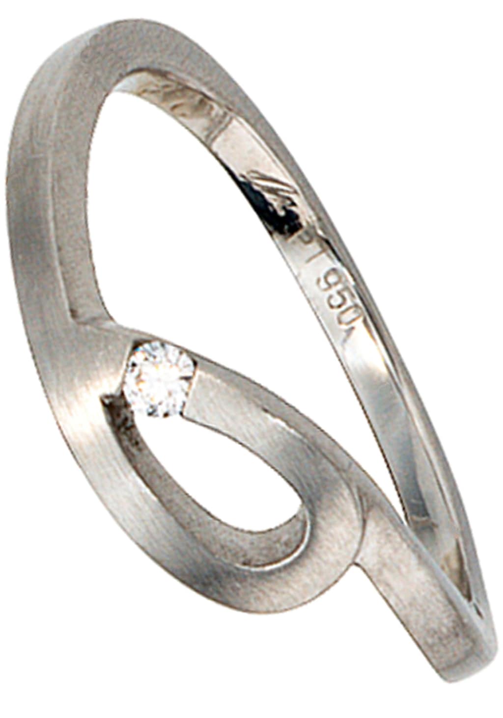 JOBO Fingerring "Diamant-Ring 0,04 ct.", 950 Platin günstig online kaufen