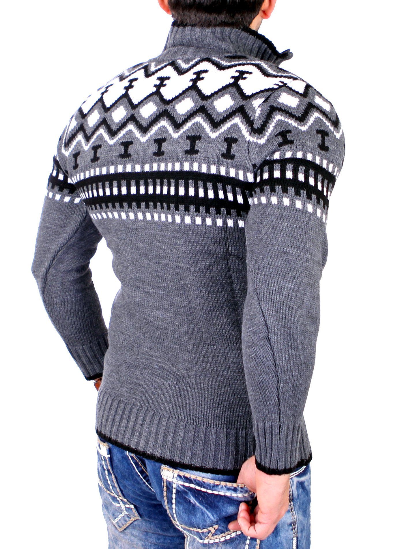 Reslad Strickpullover Reslad Herren Strickpullover Crewneck günstig online kaufen
