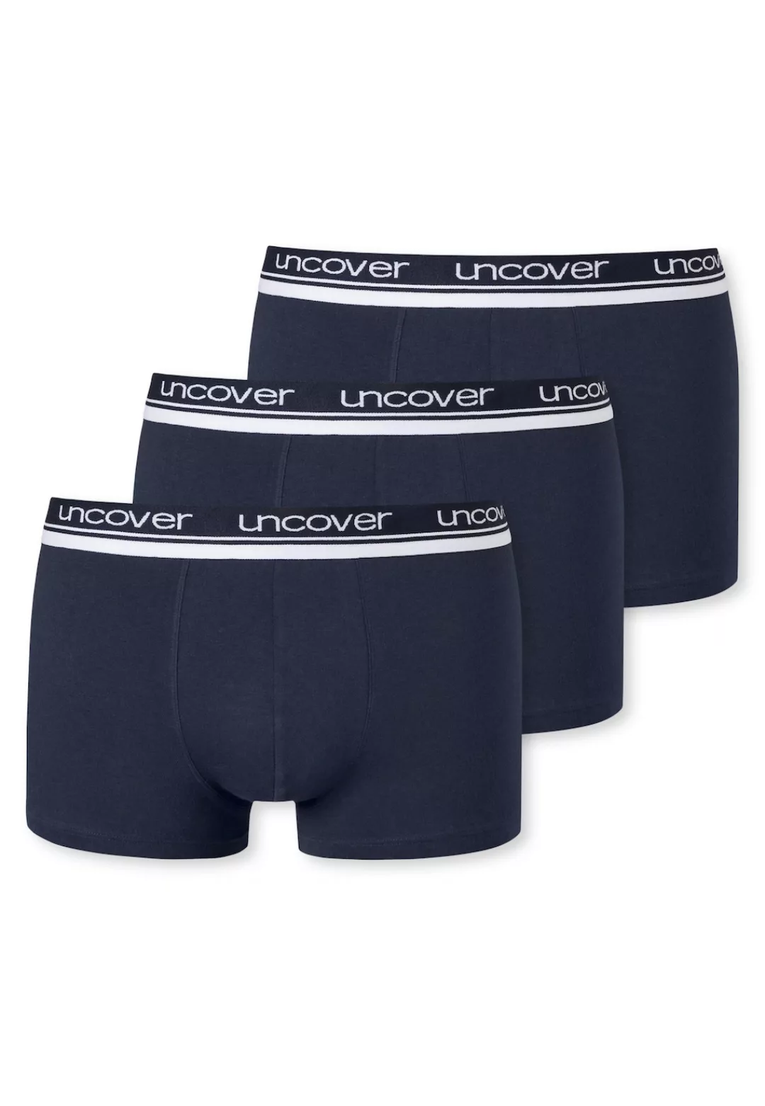 uncover by SCHIESSER Boxer "UNCOVER Cotton", (2er Pack), Logo-Bund, elastis günstig online kaufen