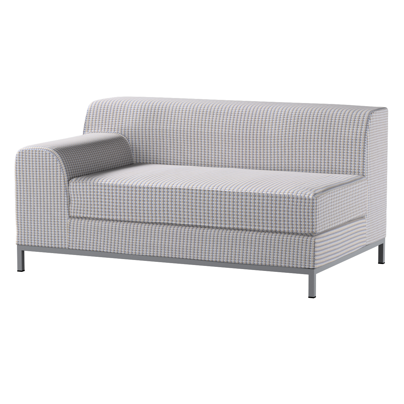 Bezug für Kramfors 2-Sitzer Sofa, Lehne links, beige-blau, Bezug für Kramfo günstig online kaufen