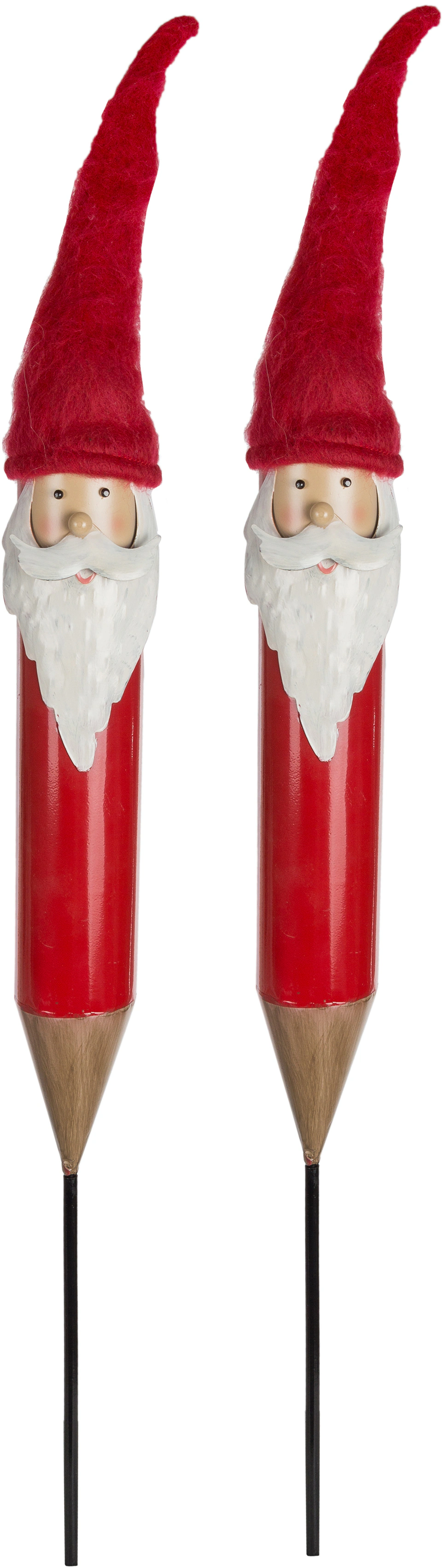 Myflair Möbel & Accessoires Gartenstecker "Weihnachtsdeko rot aussen", (Set günstig online kaufen