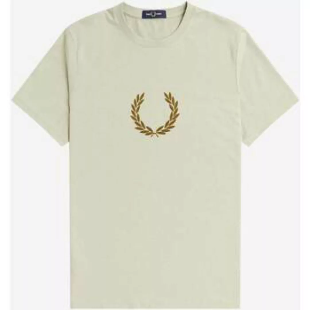 Fred Perry  T-Shirts & Poloshirts Beflockter Lorbeerkranz in Grape-Optik – günstig online kaufen