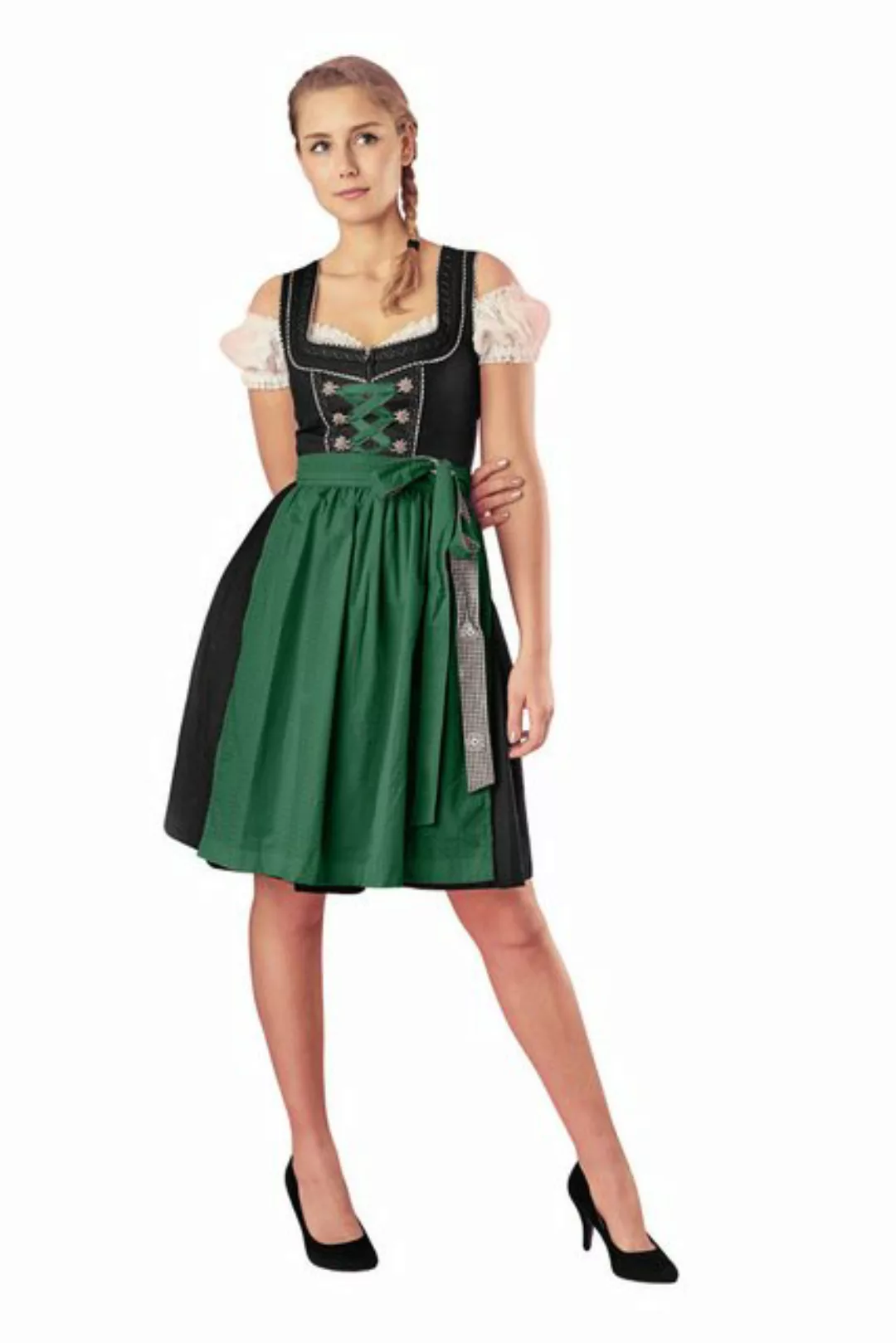 Ramona Lippert Dirndl Pia Damen 3-teiliges Trachtenkleid schwarz rosa Rockl günstig online kaufen