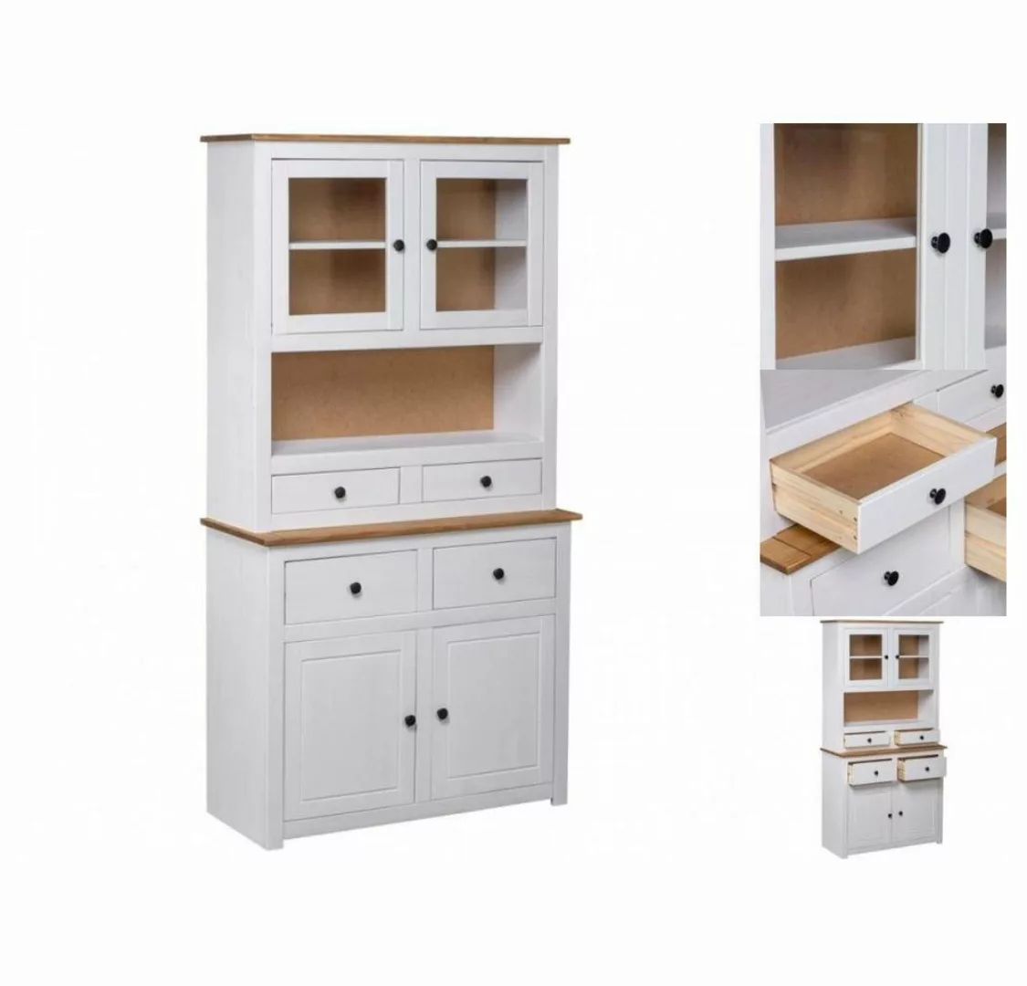 vidaXL Buffet Buffet Weiß 9340,5180 cm Kiefer Massivholz Panama Serie günstig online kaufen