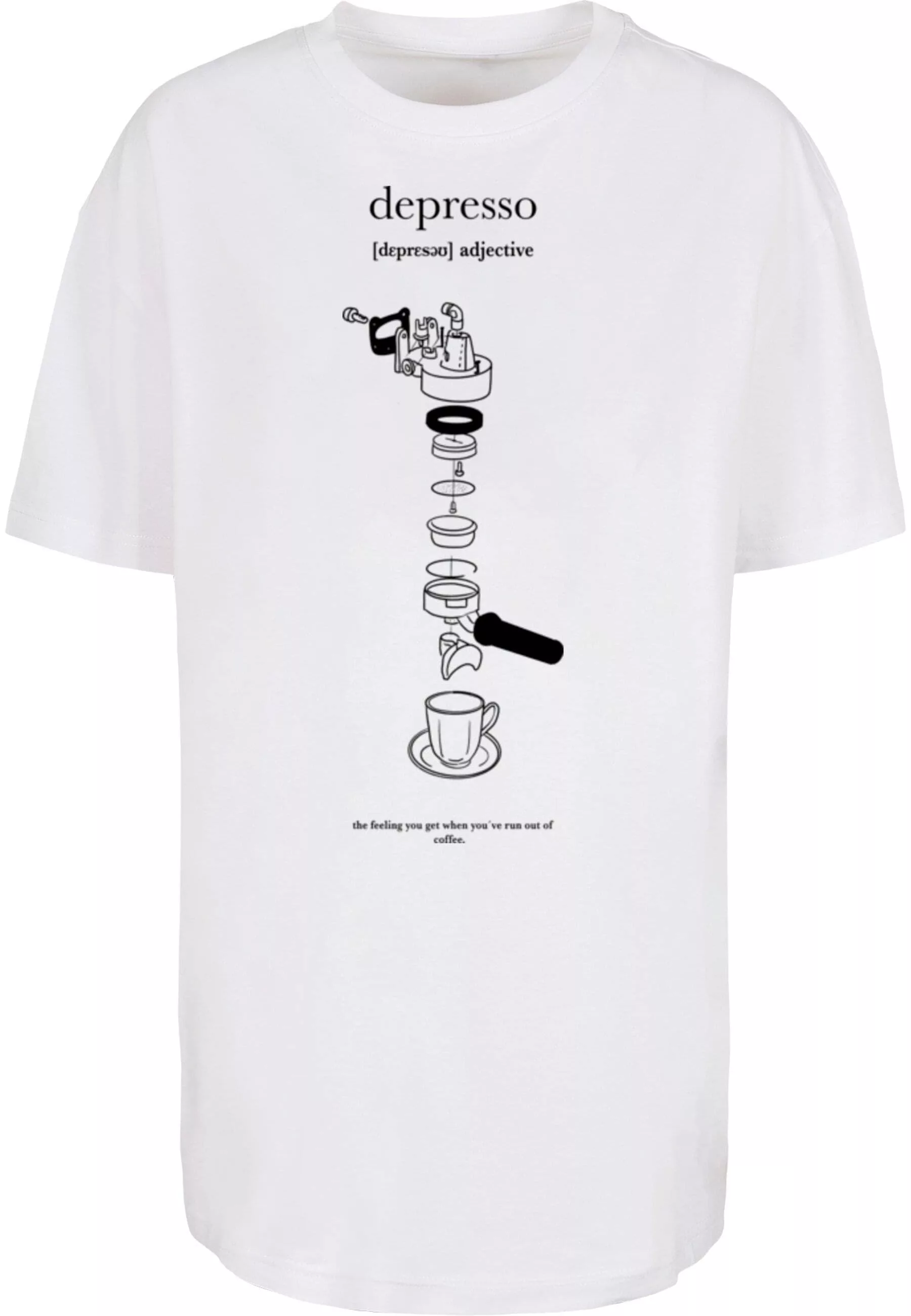 MisterTee T-Shirt "MisterTee Ladies Depresso Oversized Boyfriend Tee", (1 t günstig online kaufen