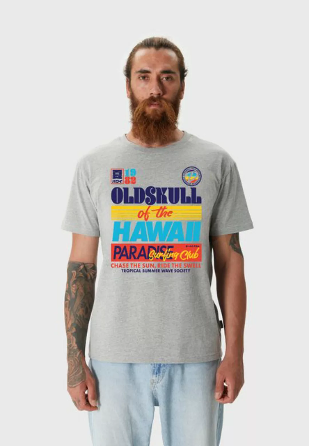 Oldskull T-Shirt Retro Hawaii Logo Graphic günstig online kaufen