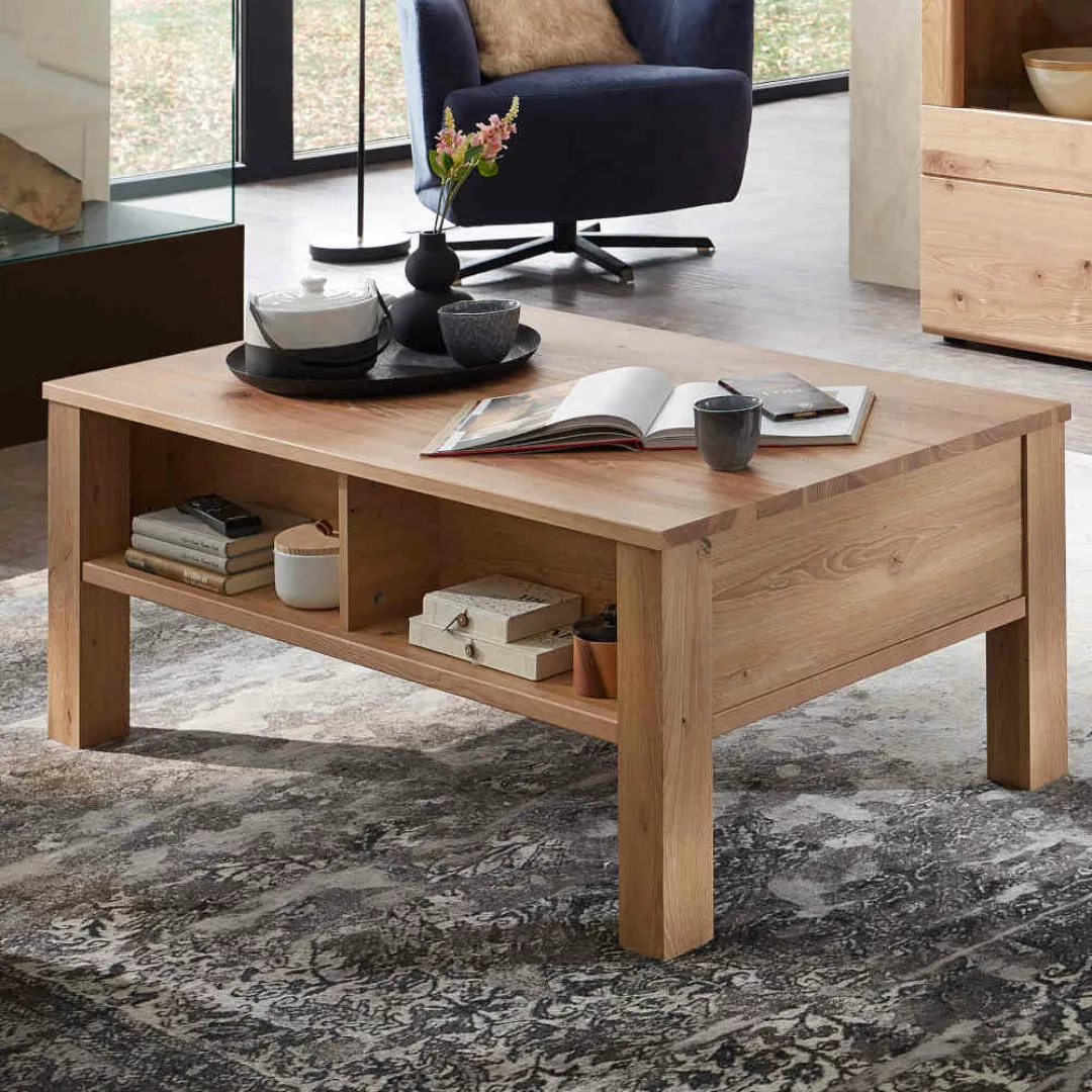 Sofa Tisch mit Schublade in modernem Design Altesche teilmassiv günstig online kaufen