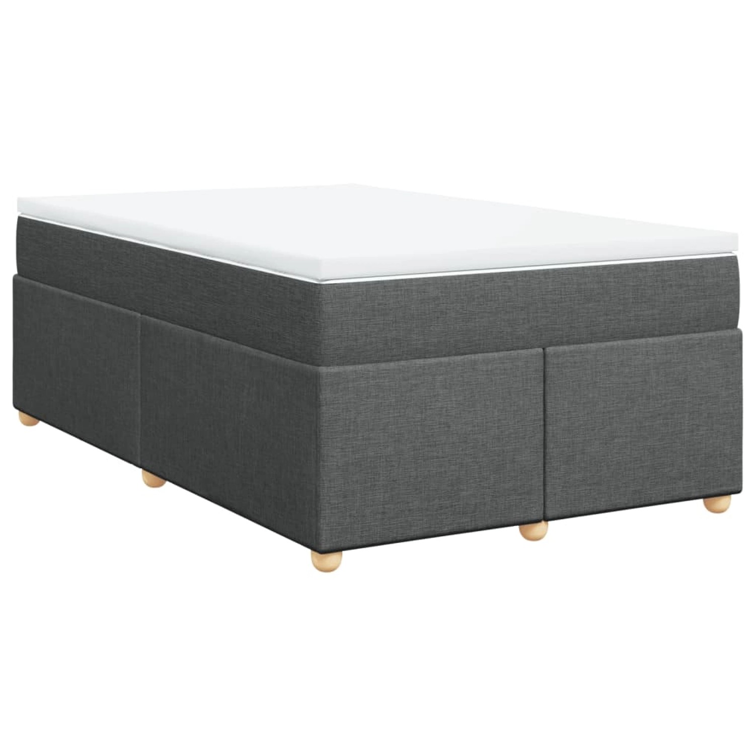 vidaXL Boxspringbett, Boxspringbett mit Matratze Dunkelgrau 120x200 cm Stof günstig online kaufen