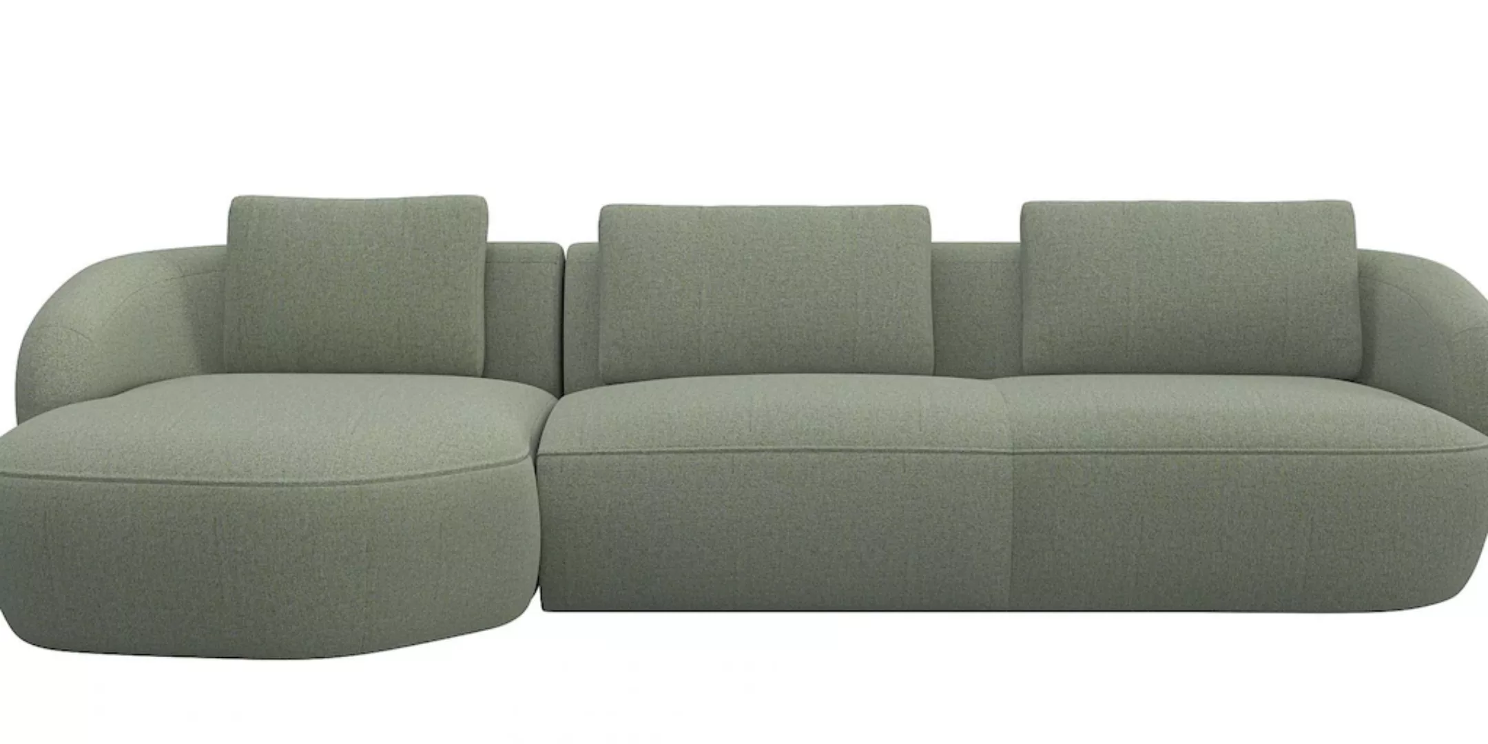 FLEXLUX Wohnlandschaft "Torino, rund, L-Form, Sofa-Ecke mit Recamiere, Long günstig online kaufen