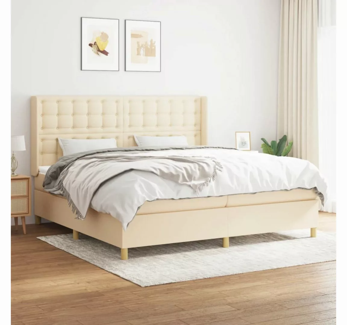 vidaXL Boxspringbett Bett Boxspringbett mit Matratze & Topper Stoff verschi günstig online kaufen