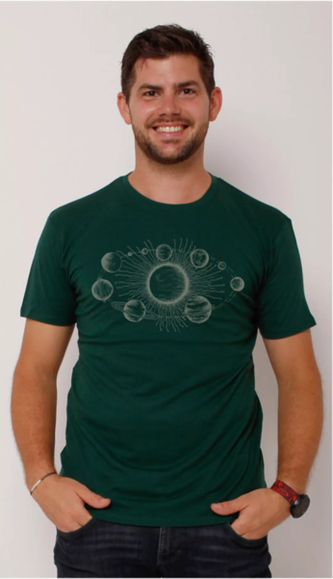 Ecovero®-Herren-t-shirt Sonnensystem günstig online kaufen