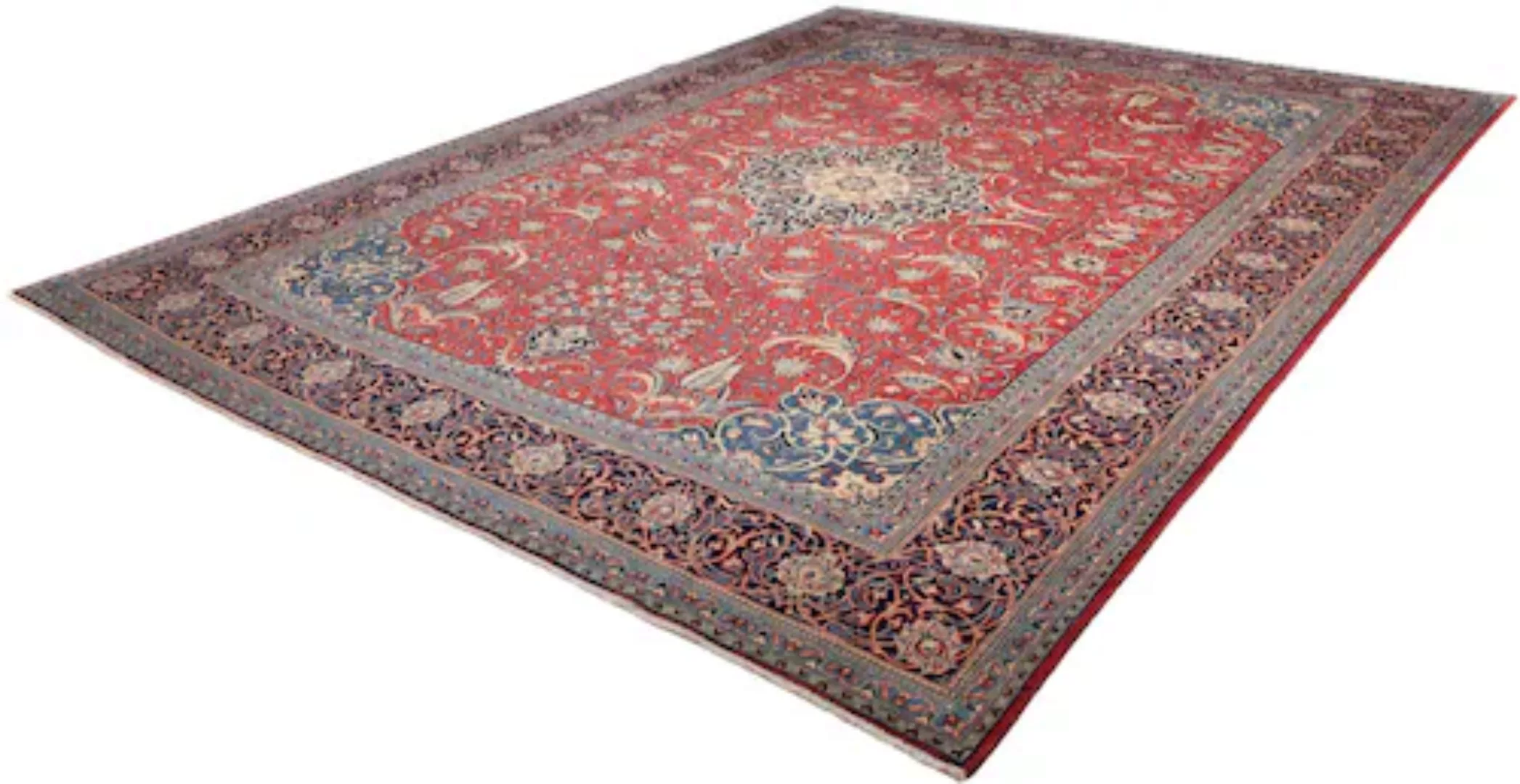 morgenland Wollteppich »Patchwork Medaillon Rosso chiaro 355 x 270 cm«, rec günstig online kaufen