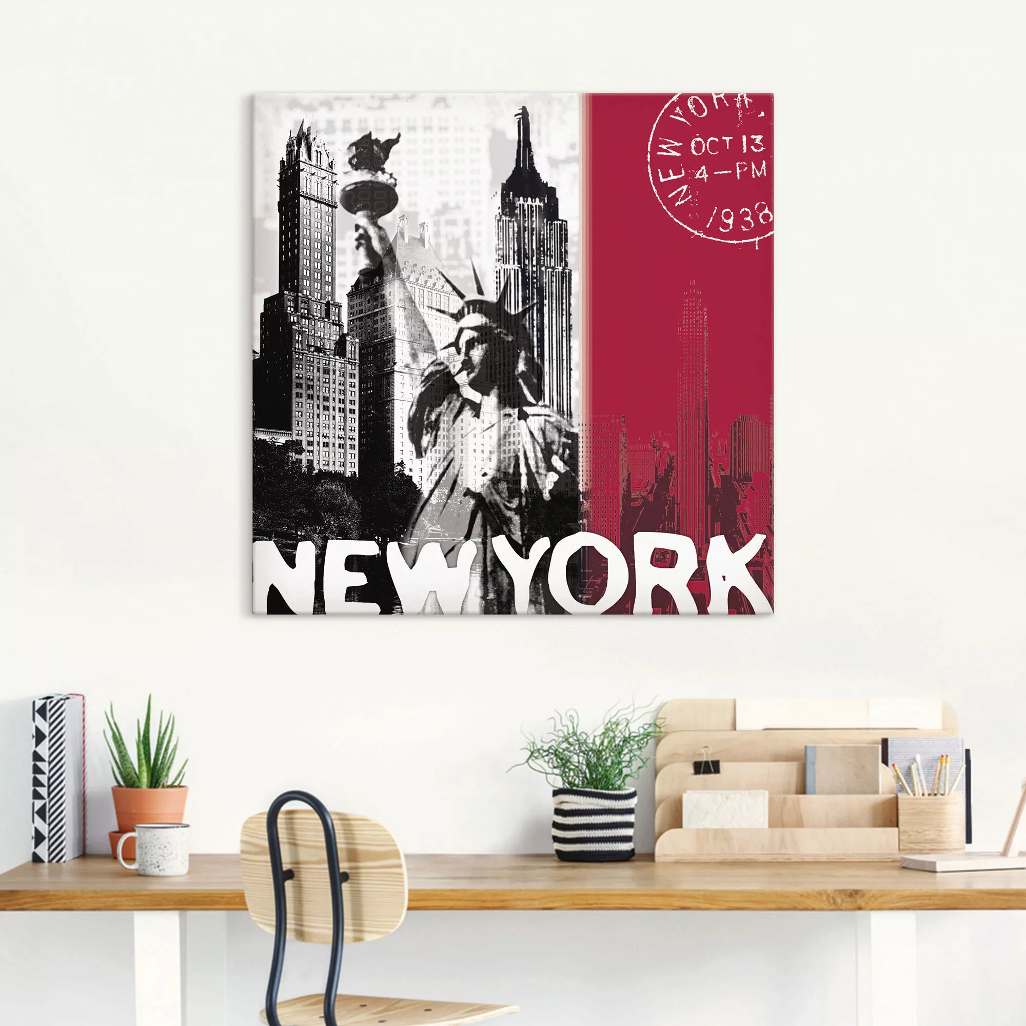 Artland Wandbild »New York«, Gebäude, (1 St.), als Alubild, Outdoorbild, Le günstig online kaufen