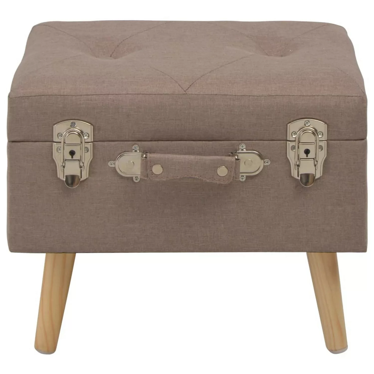 Hocker Mit Stauraum 40 Cm Braun Stoff günstig online kaufen