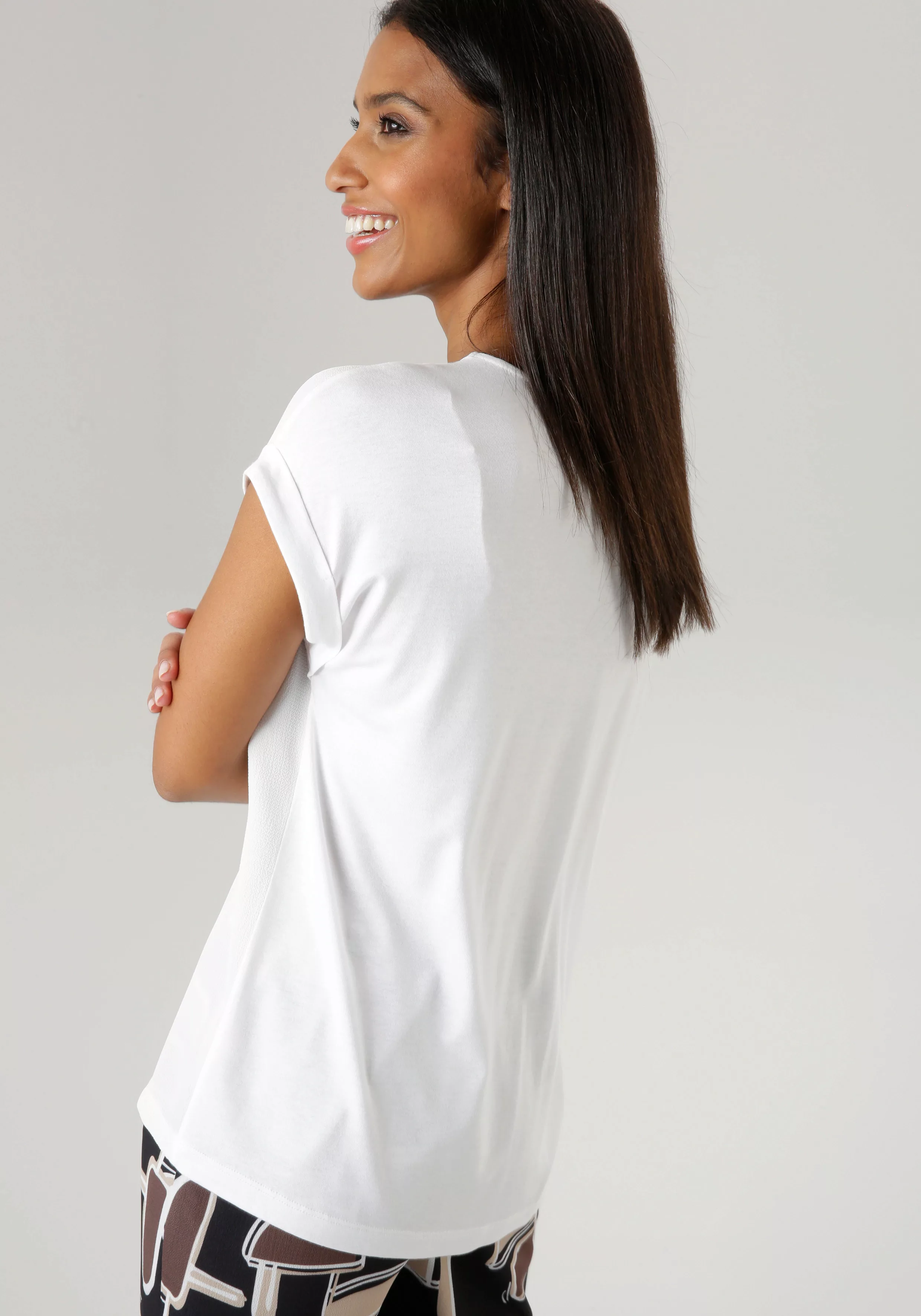 Aniston SELECTED Shirtbluse, mit angeschnittenen Ärmeln - NEUE KOLLEKTION günstig online kaufen