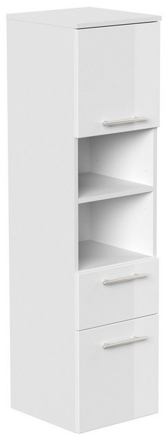 Magnolia Home Hochschrank Hochschrank SANTINI 135cm weiss matt mit Fronten günstig online kaufen