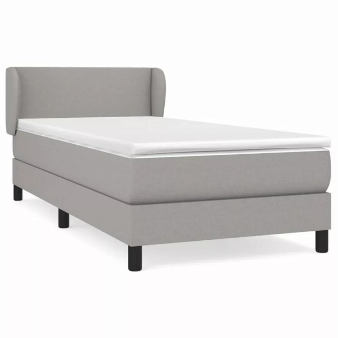 vidaXL Boxspringbett mit Matratze Hellgrau 90x190 cm Stoff1468798 günstig online kaufen