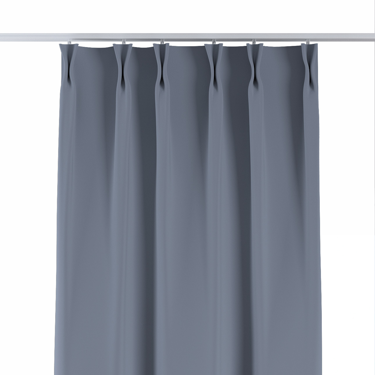 Vorhang mit flämischen 2-er Falten, dunkelgrau, Blackout 300 cm (269-41) günstig online kaufen