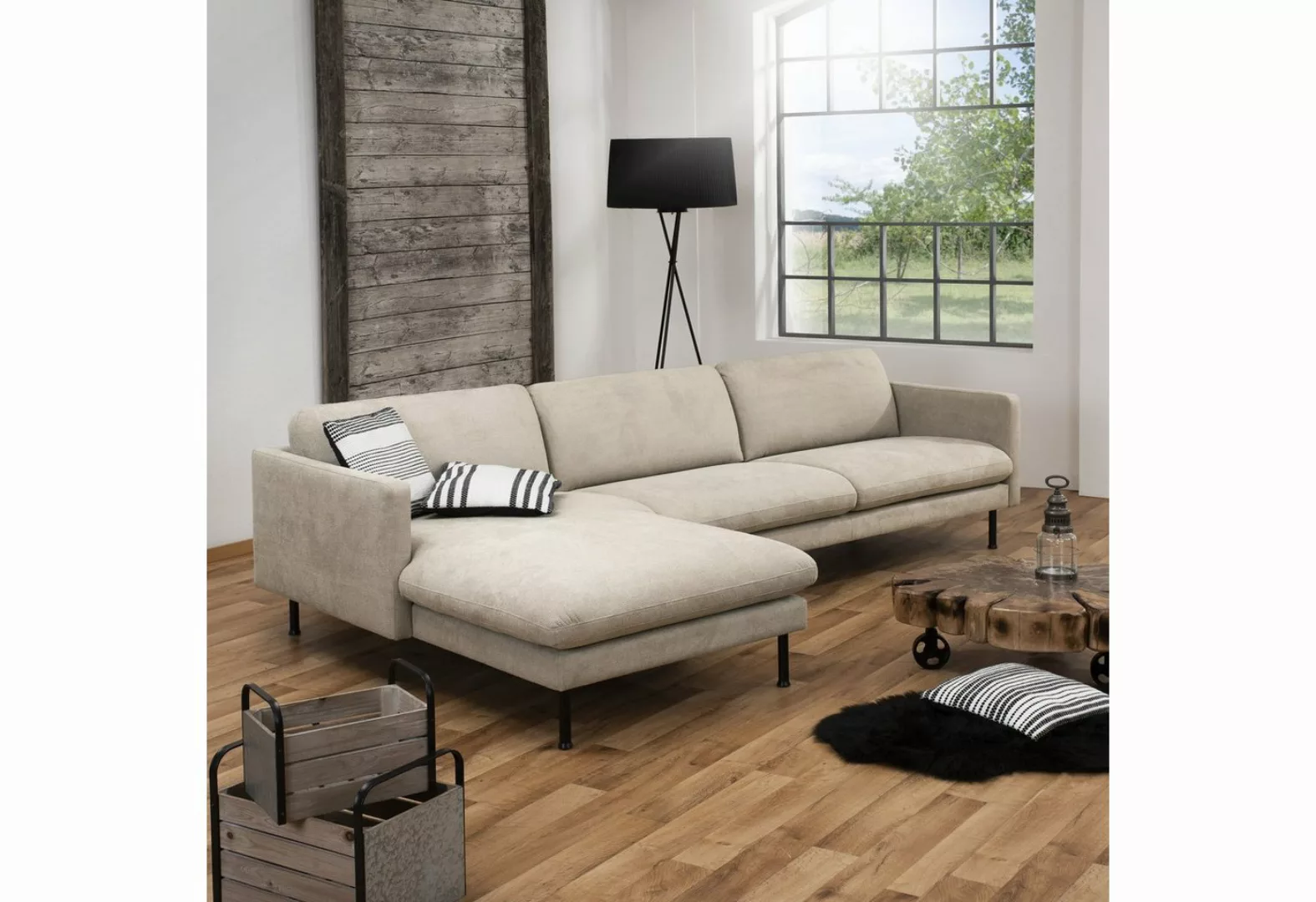 Max Winzer® Sofa Nathan, Longchair links mit Sofa 2,5-Sitzer rechts günstig online kaufen