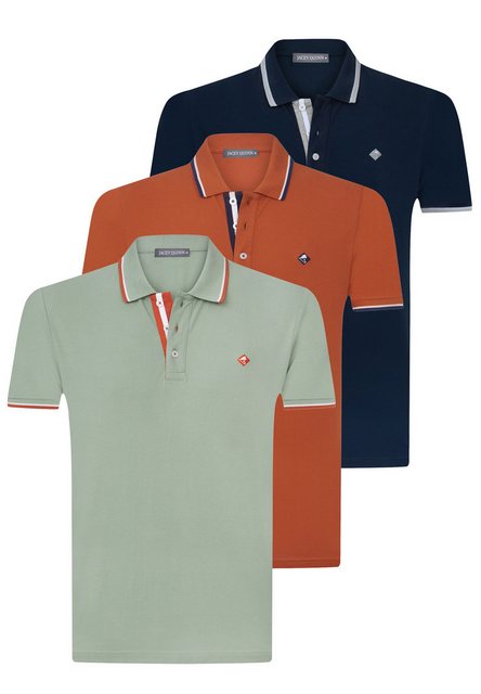 Jacey Quinn Poloshirt CARLOS - 3 Pack Cotton Polo Shirt Short Sleeve günstig online kaufen