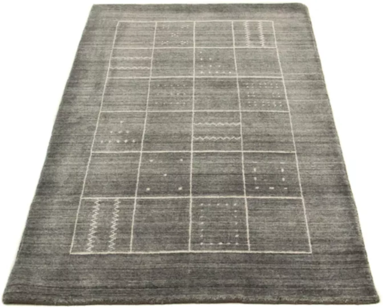 morgenland Wollteppich »Vintage Teppich handgeknüpft schwarz«, rechteckig günstig online kaufen