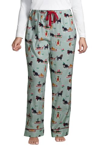 Gemusterte Flanell-Pyjamahose in großen Größen, Damen, Größe: 56-58 Plusgrö günstig online kaufen
