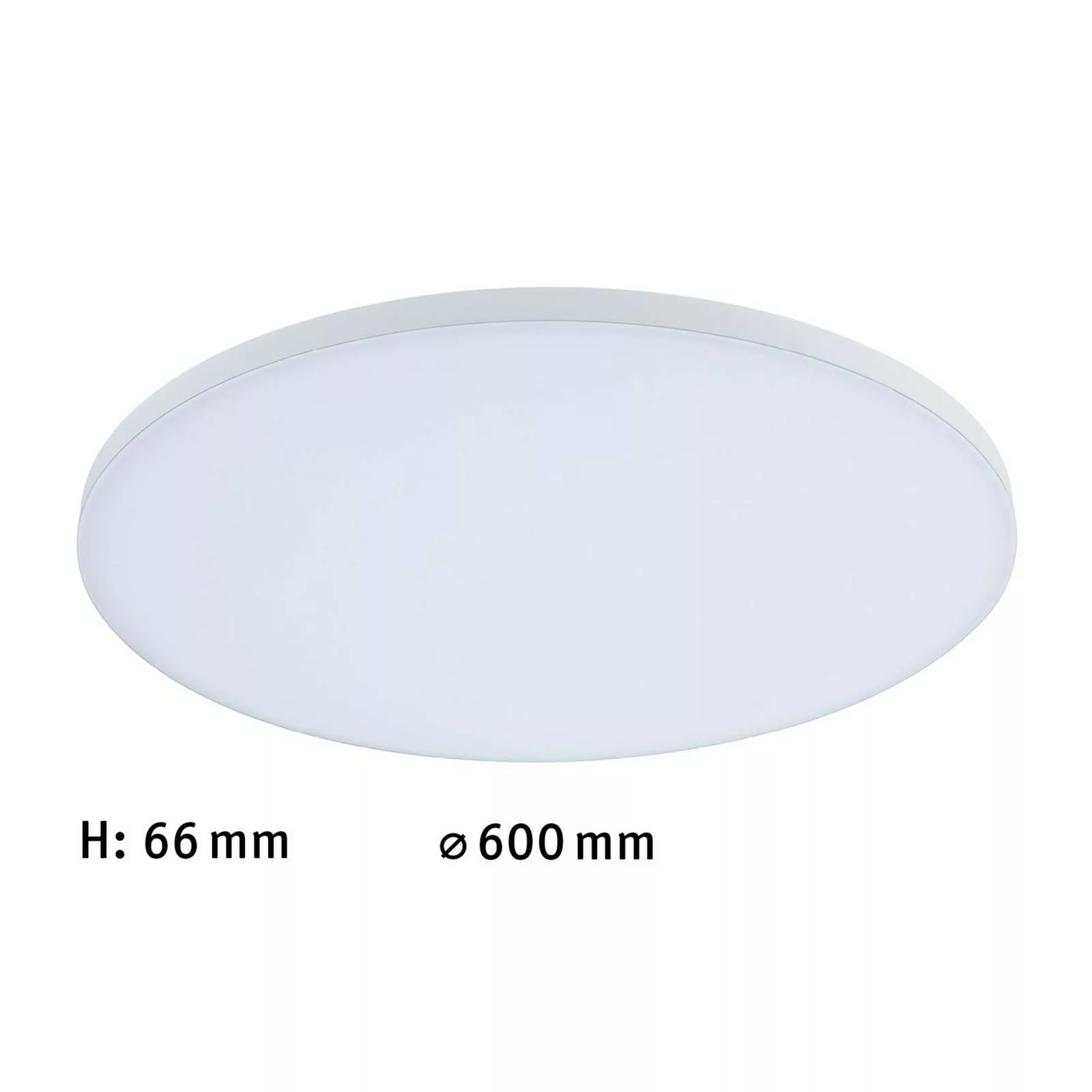 Paulmann "LED Panel Velora rund 600mm 38W 3650lm White Switch Weiß" günstig online kaufen