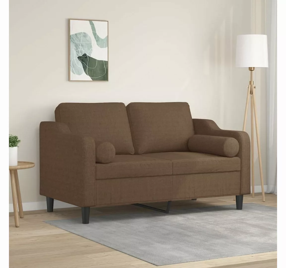 vidaXL Sofa Sofa mit Zierkissen Stoff, 120 cm, 2-Sitzer günstig online kaufen