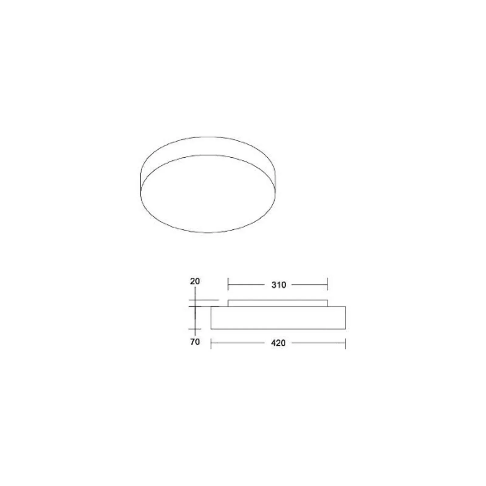 Brumberg LED-Anbauleuchte 420, mit Indirektanteil, rund - 58214771 günstig online kaufen