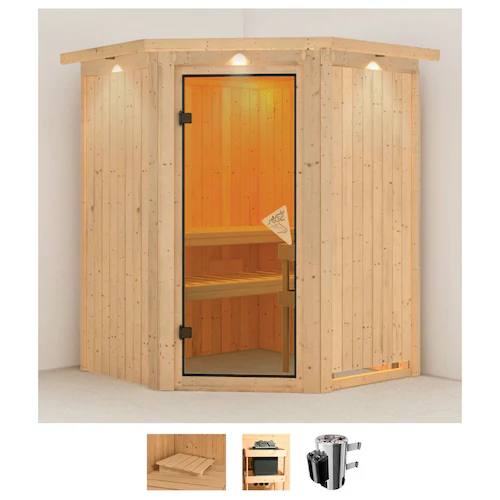 Karibu Sauna »Nanna«, 3,6-kW-Plug & Play Ofen mit integrierter Steuerung günstig online kaufen