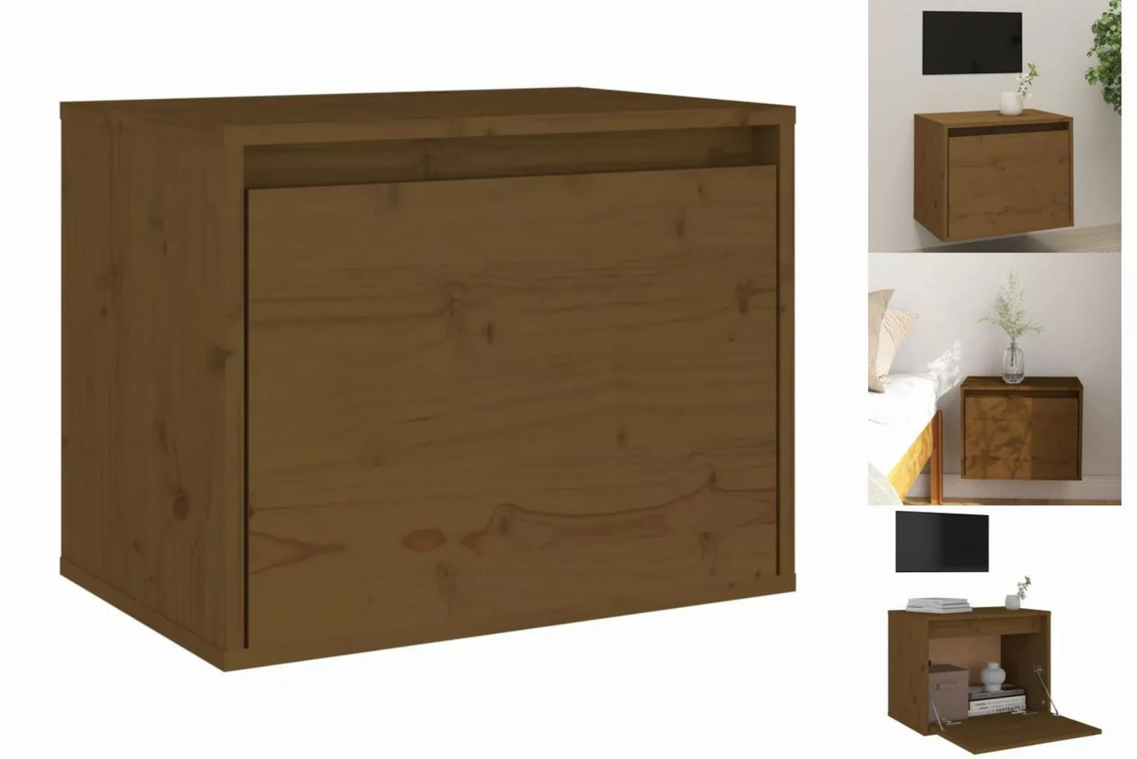 vidaXL Hängeschrank Hängeschrank Wandschrank Honigbraun 45x30x35 cm Massivh günstig online kaufen