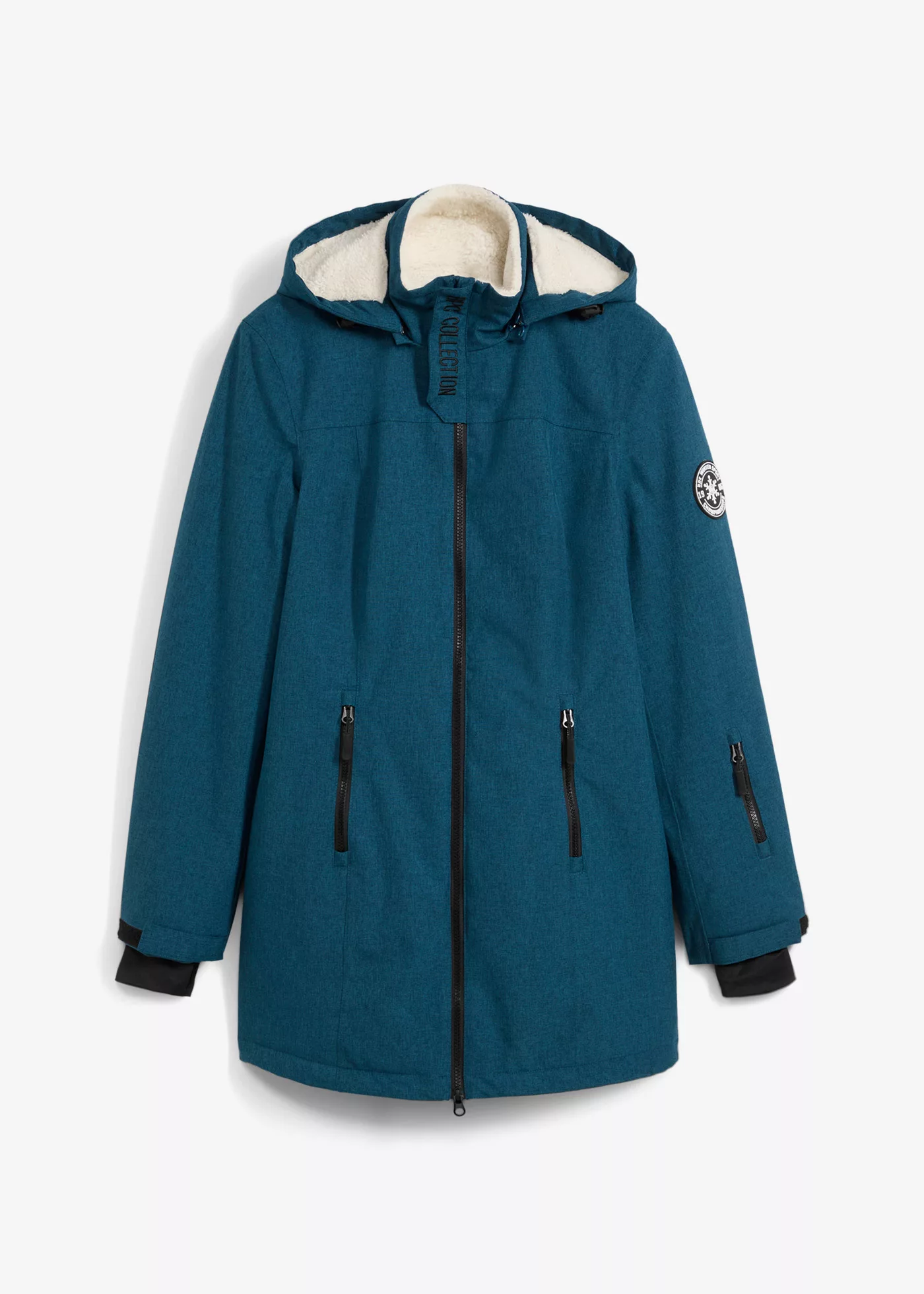 Funktions-Outdoor-Longjacke mit Teddyfleece, wasserdicht günstig online kaufen