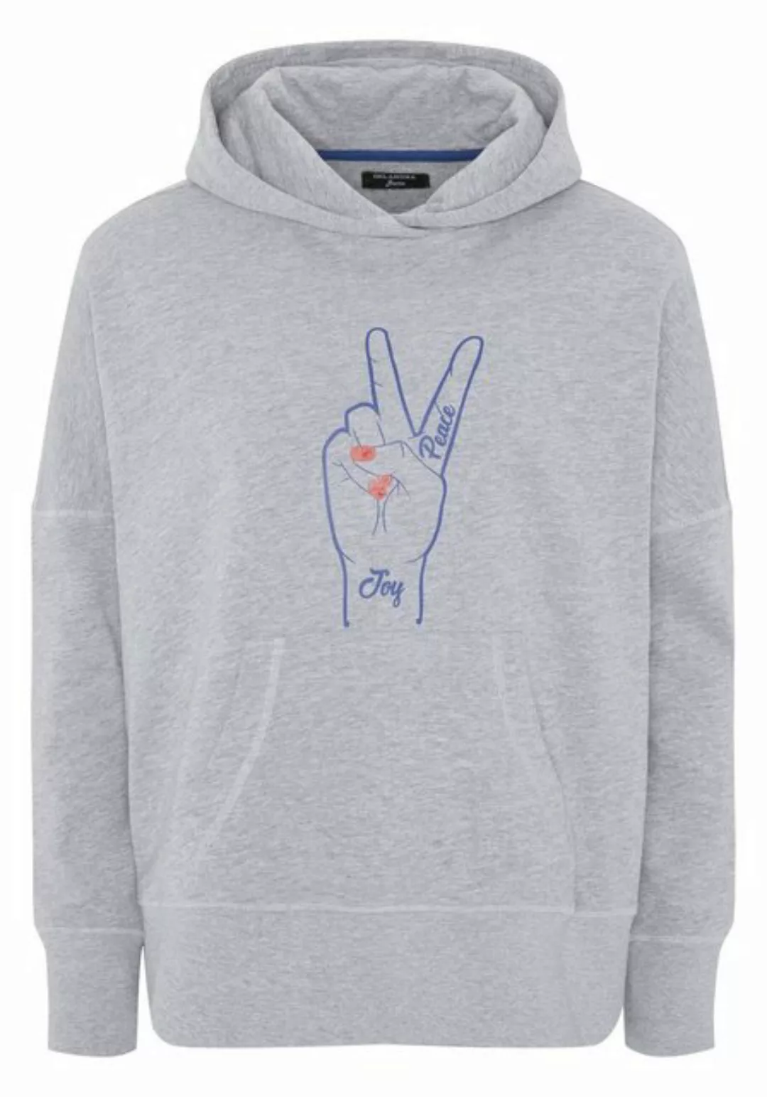 Oklahoma Jeans Kapuzensweatshirt mit Peace-Print günstig online kaufen