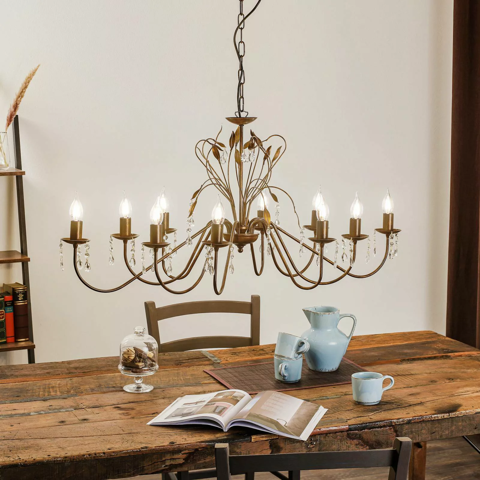 Ovaler Kronleuchter Campana, 110 cm günstig online kaufen