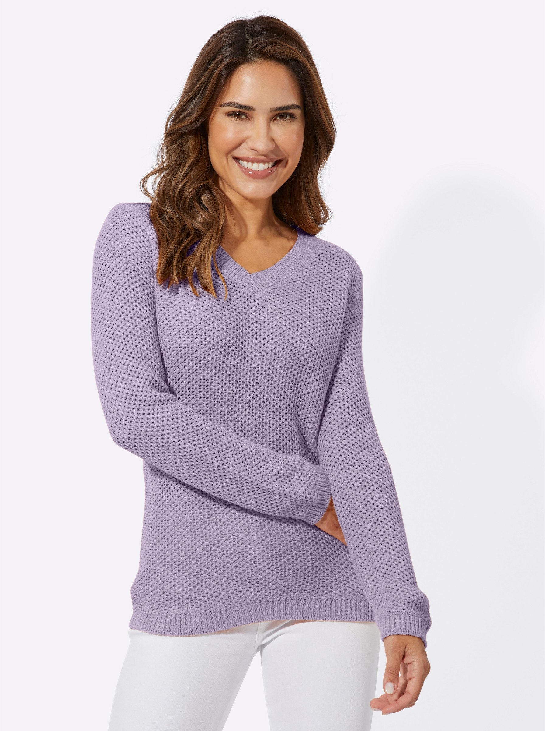 Classic Basics Rundhalspullover "Langarm-Pullover" günstig online kaufen