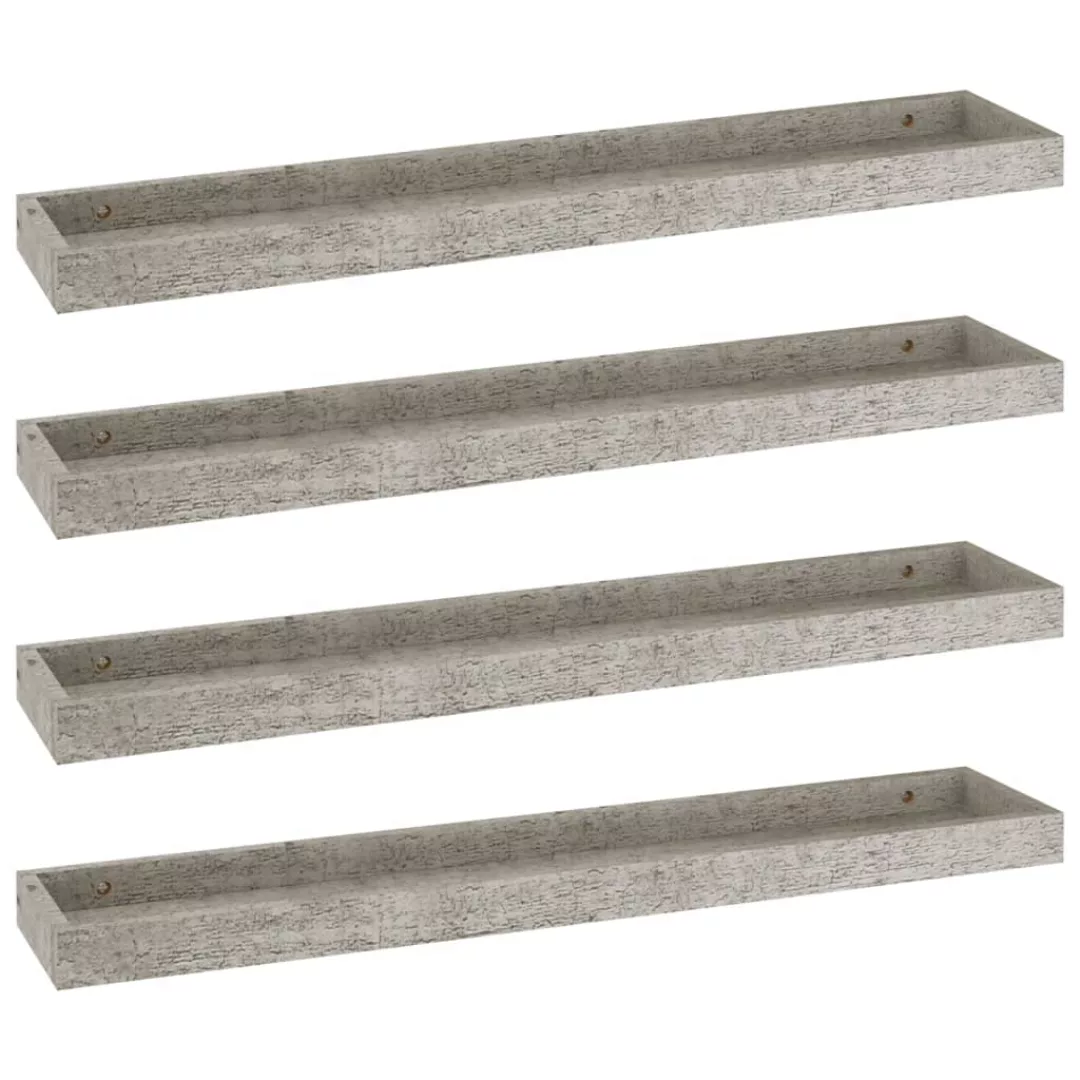 Wandregale Loggia 4 Stk. Betongrau 80x15x4 Cm Mdf günstig online kaufen