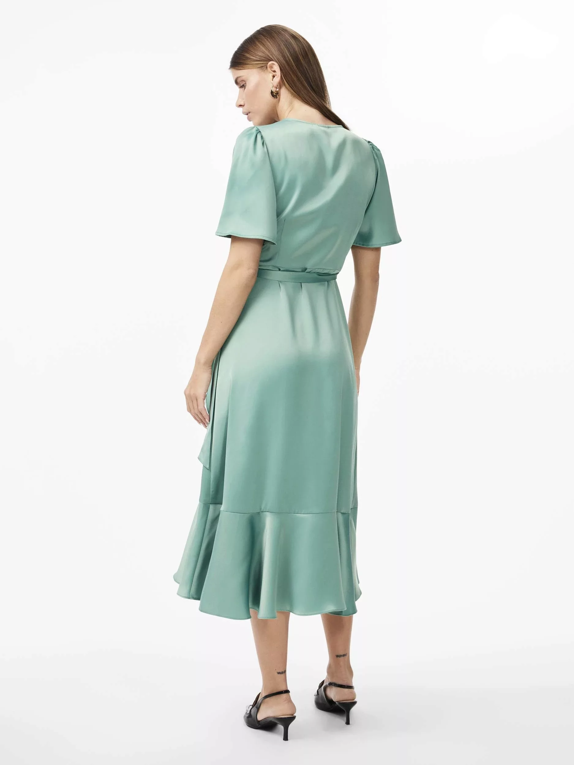 Y.A.S Wickelkleid YASTHEA 2/4 MIDI WRAP DRESS S. NOOS mit Volant günstig online kaufen