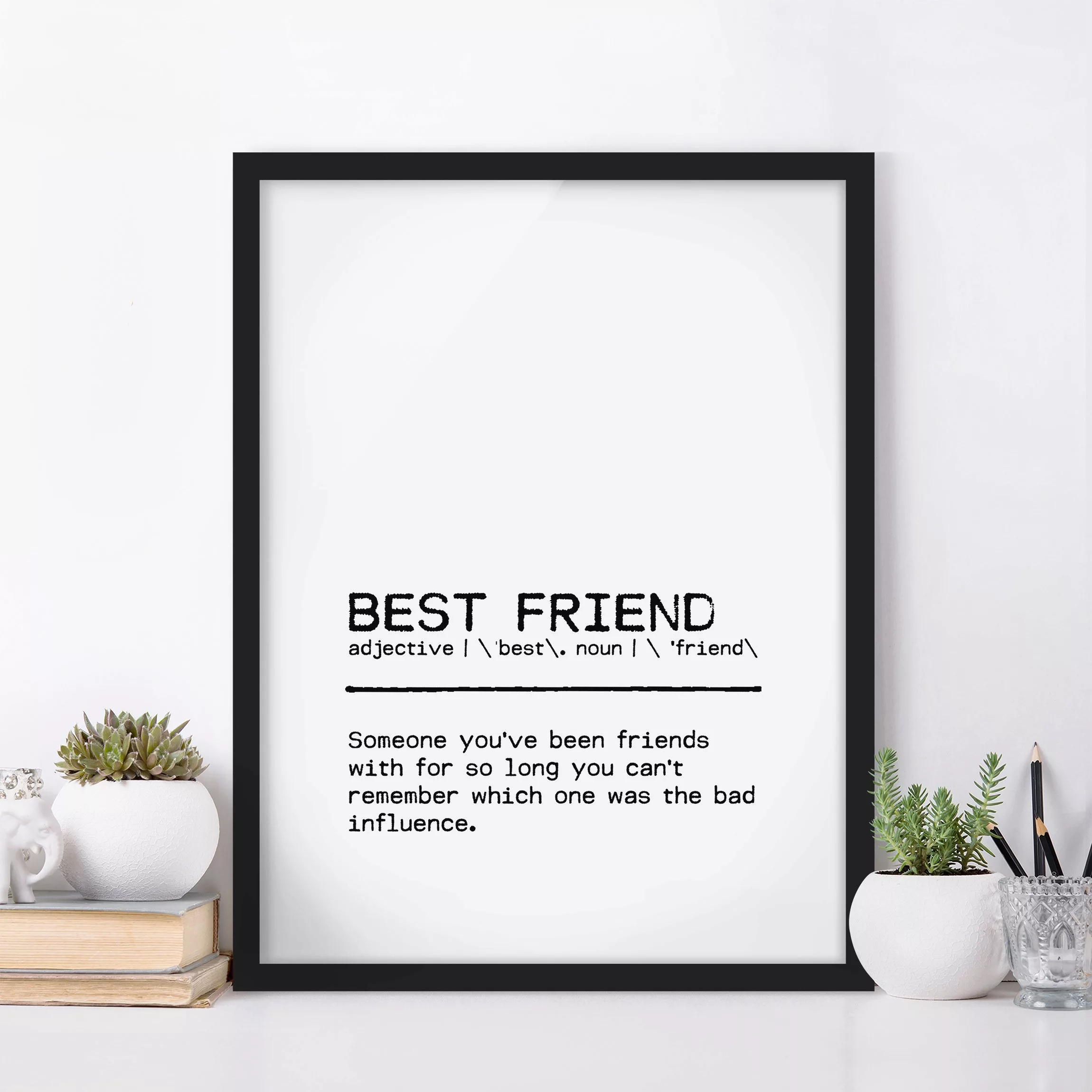 Bild mit Rahmen Definition Best Friend günstig online kaufen