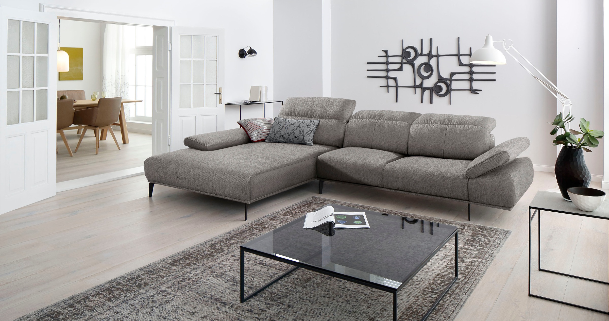 W.SCHILLIG Ecksofa "levi, Designsofa, elegant und zeitlos, bequem, L-Form", günstig online kaufen