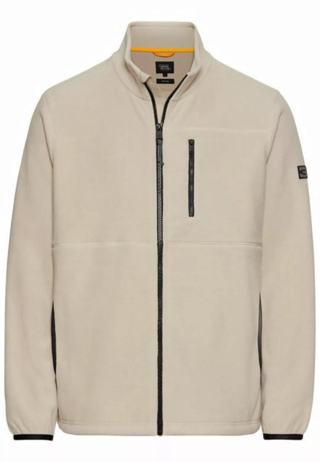 camel active Fleecejacke mit Stehkragen Markenlogo günstig online kaufen