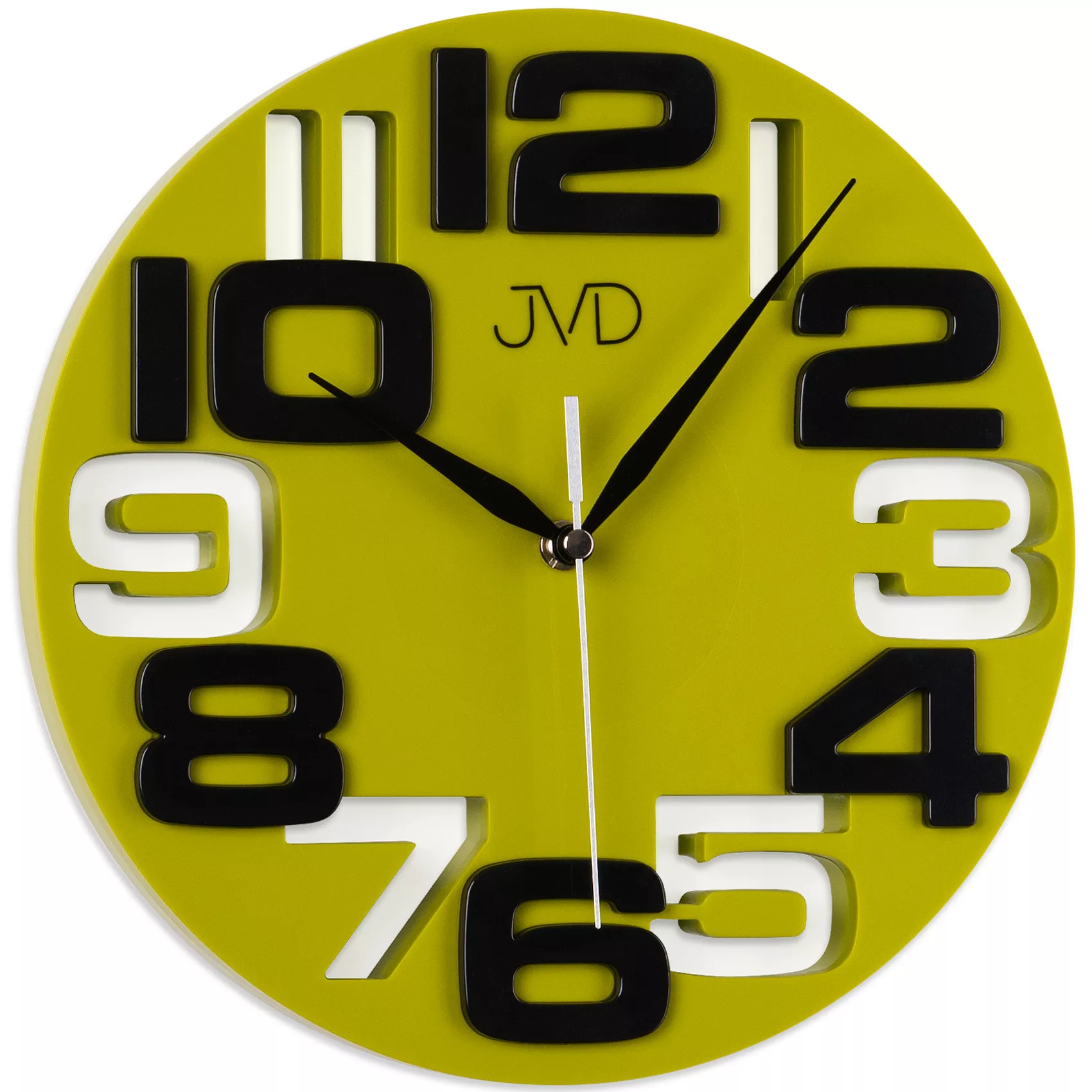 Jvd H107.3 Wanduhr Quarz Analog Grün Gelbgrün Rund Modern günstig online kaufen