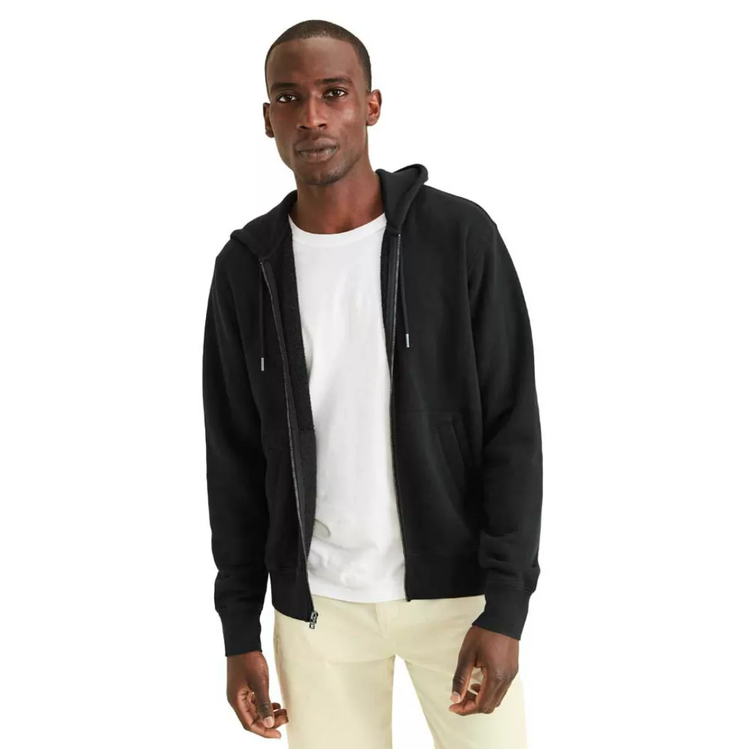 Dockers Core Basic Sweatshirt Mit Reißverschluss L Mineral Black günstig online kaufen