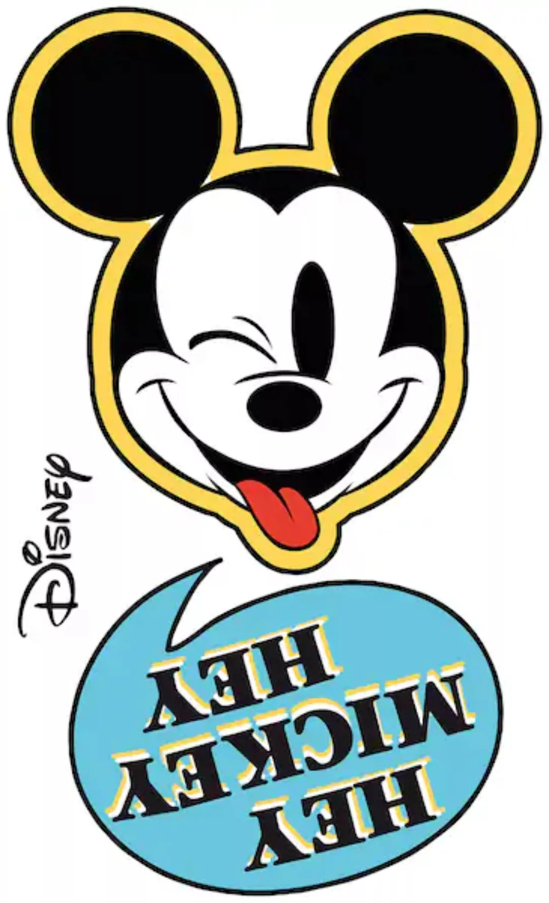 Disney Wandtattoo Mickey Mouse Blau Gelb und Schwarz-Weiß 127 x 200 cm 6124 günstig online kaufen