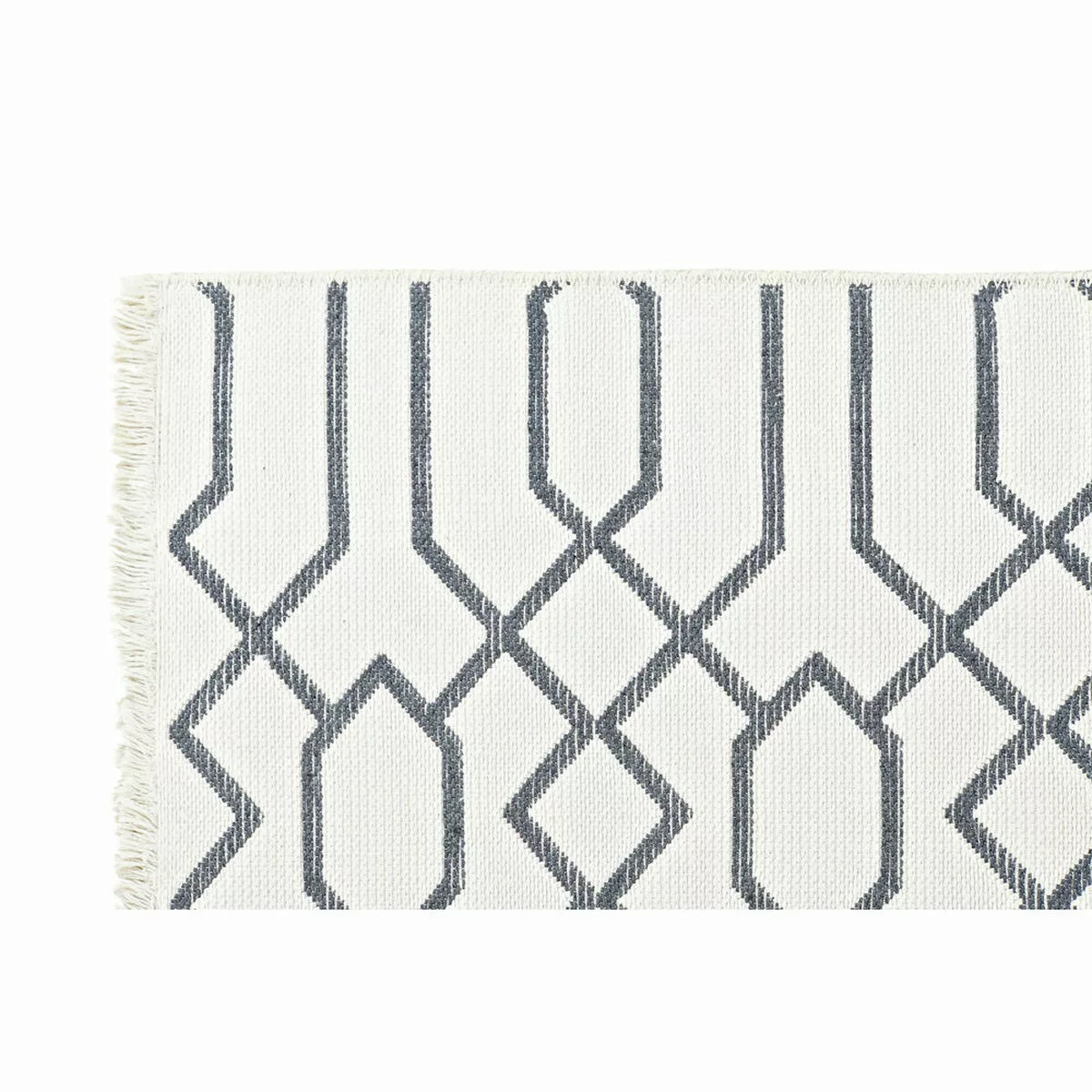 Teppich Dkd Home Decor Weiß Grau Polyester Baumwolle (200 X 290 X 1 Cm) günstig online kaufen