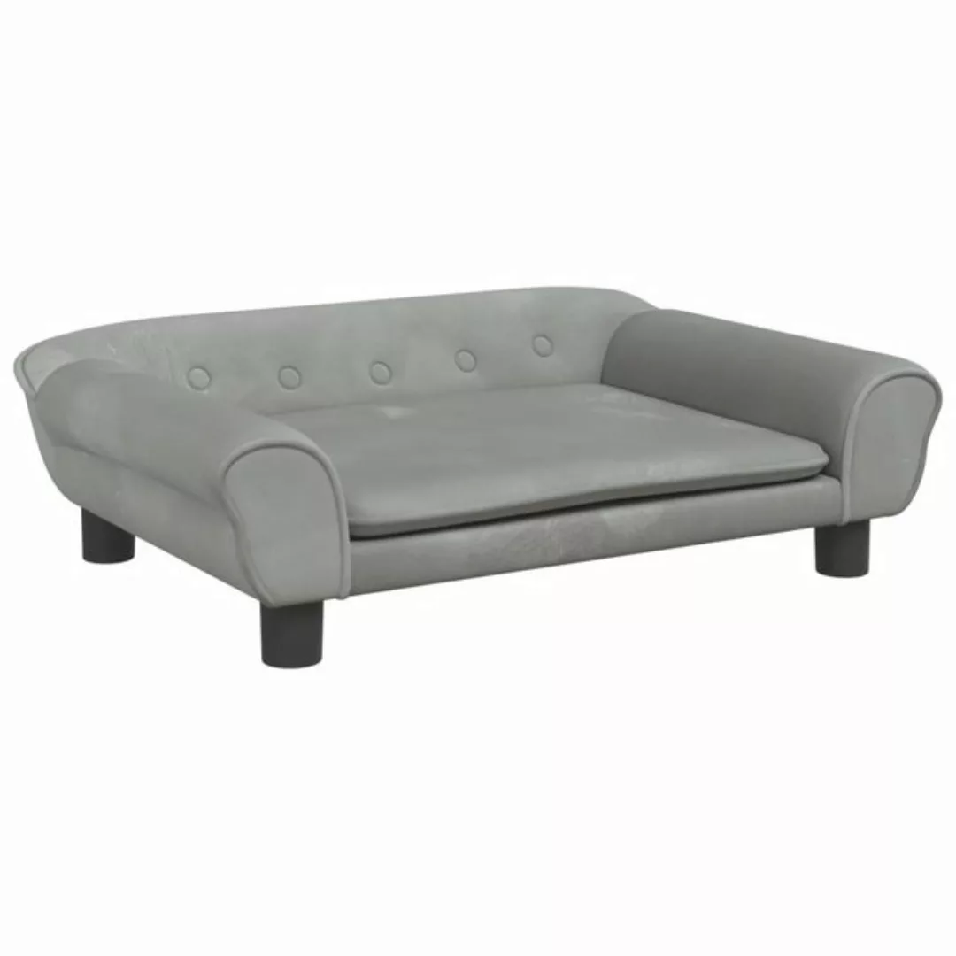 vidaXL Kindersofa Kindersofa Hellgrau 70x45x26 cm Samt Kindercouch Kindermö günstig online kaufen